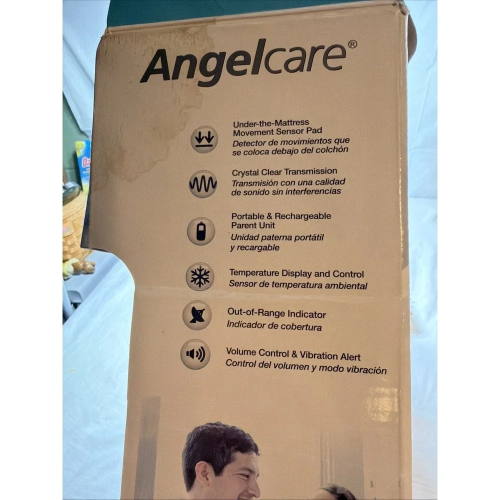 Angelcare Movement and Sound Monitor Aqua/White w/ Movement Sensor AC401